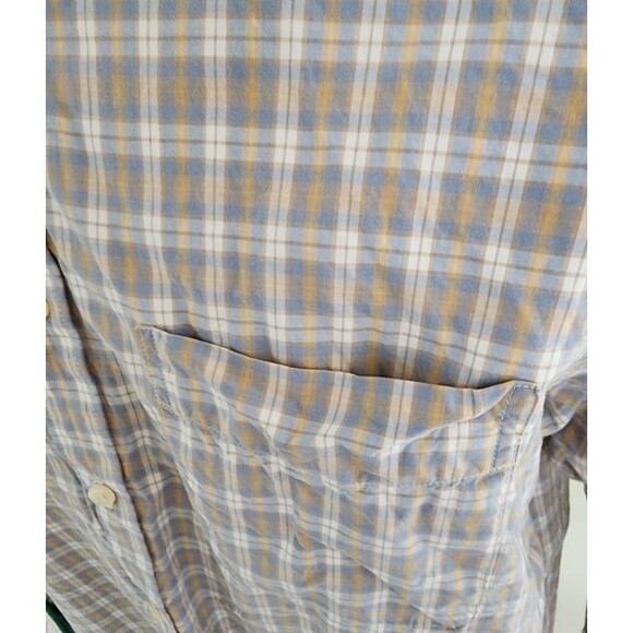 Lyle & Scott Scotland Blue, Gold & White Check Button Down Shirt Size: Medium - Picture 5 of 9